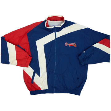Chaqueta cortavientos Starter con cremallera completa de los Atlanta Braves de los 90 - 8/10 - (XL)