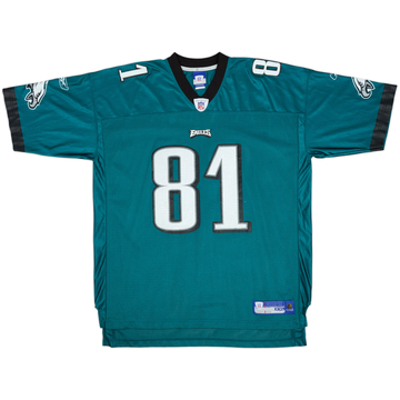 2005-06 Philadelphia Eagles Owens #81 Reebok On Field Home Jersey - 9/10 - (XXL)