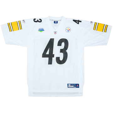 2009 Pittsburgh Steelers Polamalu #43 Reebok On Field Away Jersey - 9/10 - (L)