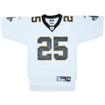 2007 New Orleans Saints Bush #25 Reebok Premier Away Jersey - 5/10 - (S)