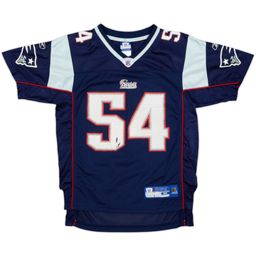 2005-06 New England Patriots Bruschi #54 Reebok On Field Home Jersey - 5/10 - (M.Boys)