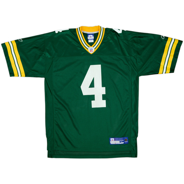 2005-06 Green Bay Packers Favre #4 Reebok On Field Home Jersey - 9/10 - (L)