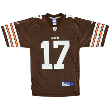 2005-06 Cleveland Browns Edwards #17 Reebok On Field Home Jersey - 8/10 - (S)