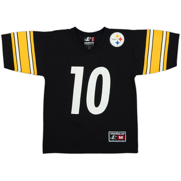 1997-99 Pittsburgh Steelers Stewart #10 Logo Athletic Home Jersey - 7/10 - (M.Boys)