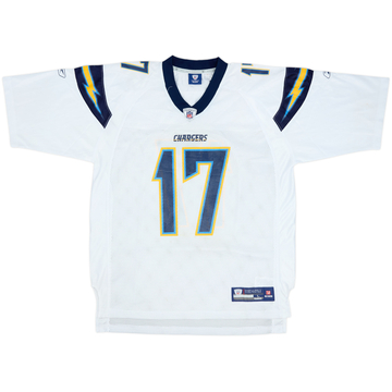 2008-11 San Diego Chargers Rivers #17 Reebok On Field Away Jersey - 7/10 - (L)