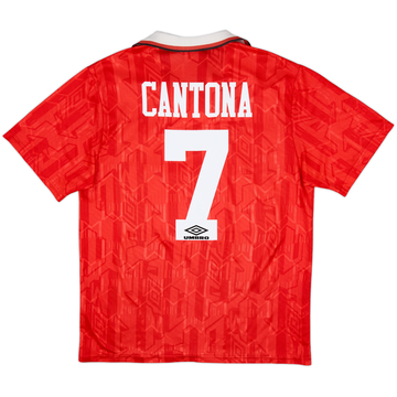 1992-94 Manchester United Home Shirt Cantona #7 - 8/10 - (L)