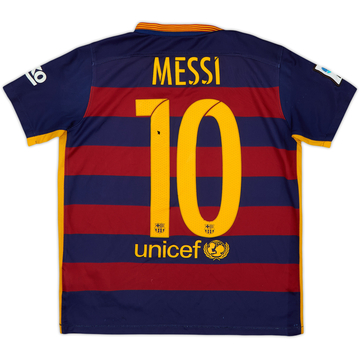 2015-16 Barcelona Home Shirt Messi #10 - 5/10 - (M.Boys)