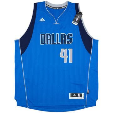 2014-17 Dallas Mavericks Nowitzki #41 adidas Swingman Away Jersey (XXL)