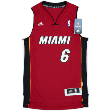 2010-14 Miami Heat James #6 adidas Swingman Alternate Jersey (XXS)