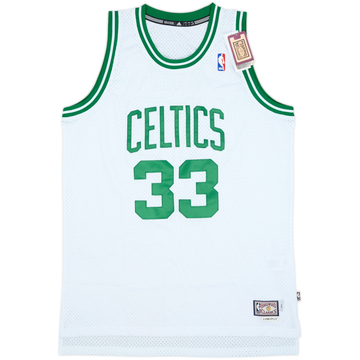 1985-86 Boston Celtics Bird #33 adidas Hardwood Classics Swingman Home Jerse (L)