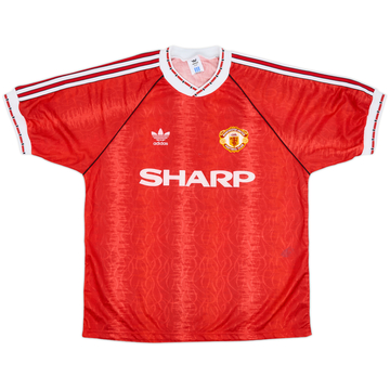 1988-90 Manchester United Home Shirt - 8/10 - (L)
