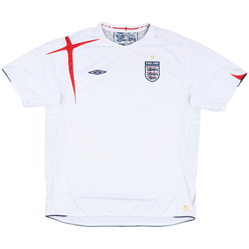 2005-07 England Home Shirt - 5/10 - (XXL)