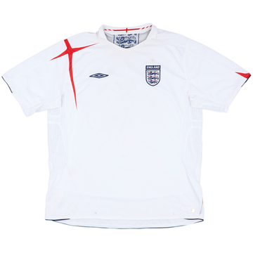 2005-07 England Home Shirt - 5/10 - (XXL)