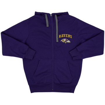 2010s Baltimore Ravens NFL Full Zip Hooded Sweat Top - 8/10 - (M)
