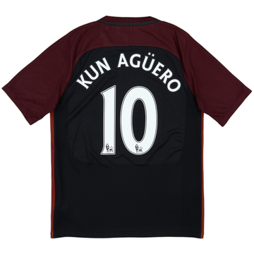 2016-17 Manchester City Away Shirt Kun Aguero #10 - 8/10 - (M)