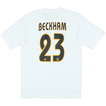 2003-04 Real Madrid adidas Graphic Tee Beckham #23 - 5/10 - (S)