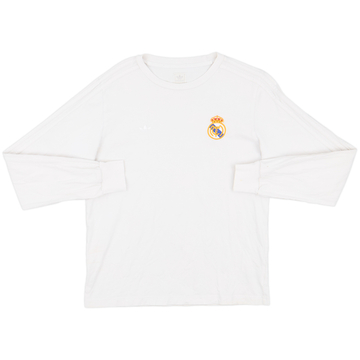 2006 Real Madrid adidas Originals Retro Style L/S Cotton Tee - 6/10 - (S)