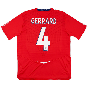 2008-10 England Away Shirt Gerrard #4 - 6/10 - (XL)