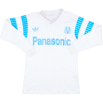 1990-91 Olympique Marseille Home L/S Shirt - 8/10 - (S)