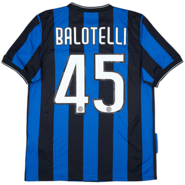 2009-10 Inter Milan Home Shirt Balotelli #45 - 6/10 - (M)