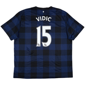 2013-14 Manchester United Away Shirt Vidic #15 - 7/10 - (XXL)
