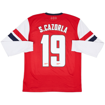 2012-14 Arsenal Home L/S Shirt S.Cazorla #19 - 6/10 - (M)