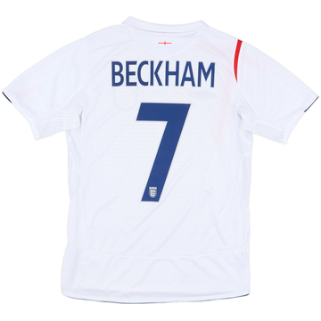 2005-07 England Home Shirt Beckham #7 - 6/10 - (S)