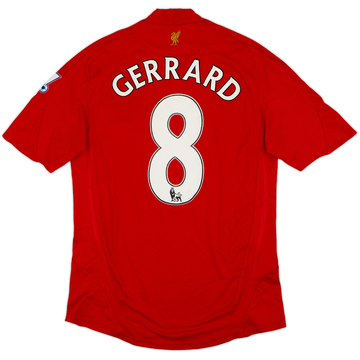 2008-10 Liverpool Home Shirt Gerrard #8 - 7/10 - (S)
