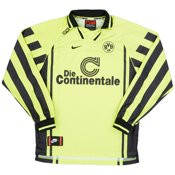 1996-97 Borussia Dortmund Home L/S Shirt - 8/10 - (XL.Boys)