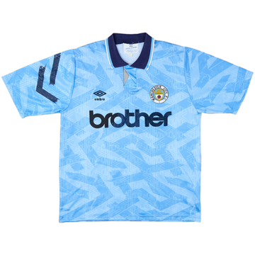 1991-93 Manchester City Home Shirt - 6/10 - (L)