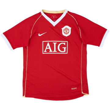 2006-07 Manchester United Home Shirt - 7/10 - (L.Boys)