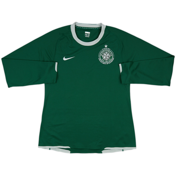 2007-08 Celtic Player Issue Away L/S Shirt - 9/10 - (M)