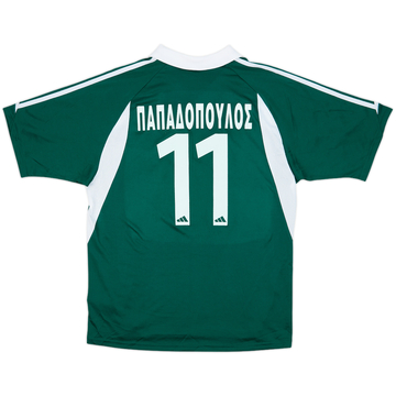2003-04 Panathinaikos Home Shirt Papadopoulos #11 - 8/10 - (M)