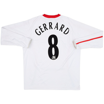 2005-06 Liverpool Away L/S Shirt Gerrard #8 - 6/10 - (L)