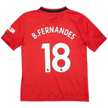 2019-20 Manchester United Home Shirt B.Fernandes #18 - 8/10 - (S.Boys)
