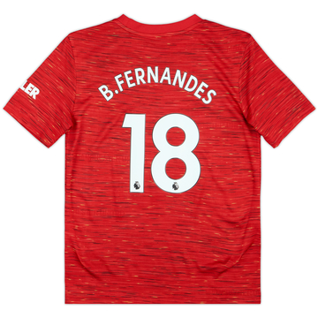 2020-21 Manchester United Home Shirt B.Fernandes #18 - 9/10 - (M.Boys)