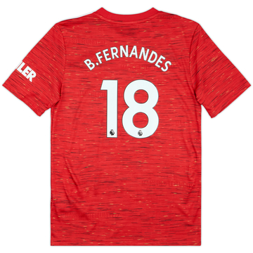 2020-21 Manchester United Home Shirt B.Fernandes #18 - 8/10 - (L.Boys)