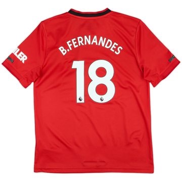 2019-20 Manchester United Home Shirt B.Fernandes #18 - 7/10 - (L.Boys)