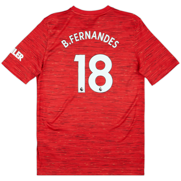 2020-21 Manchester United Home Shirt B.Fernandes #18 - 9/10 - (XL.Boys)