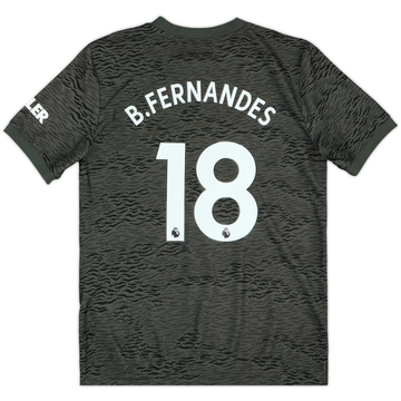 2020-21 Manchester United Away Shirt B.Fernandes #18 - 10/10 - (M.Boys)