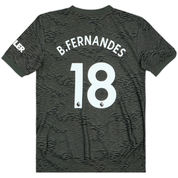 2020-21 Manchester United Away Shirt B.Fernandes #18 - 9/10 - (M.Boys)
