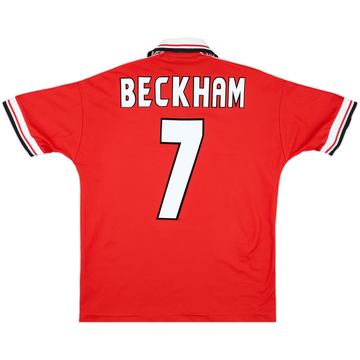 1998-00 Manchester United Home Shirt Beckham #7 - 10/10 - (Y)