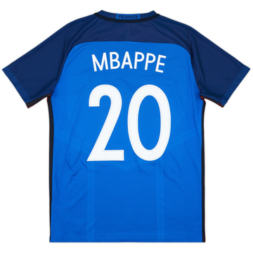 2016-17 France Player Issue Home Shirt Mbappe #20 - 6/10 - (L)