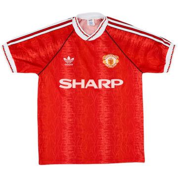 1988-90 Manchester United Home Shirt - 8/10 - (S)