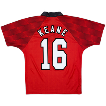 1996-98 Manchester United Home Shirt Keane #16 - 10/10 - (Y)