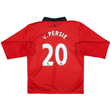 2013-14 Manchester United Home L/S Shirt v.Persie #20 - 7/10 - (M.Boys)