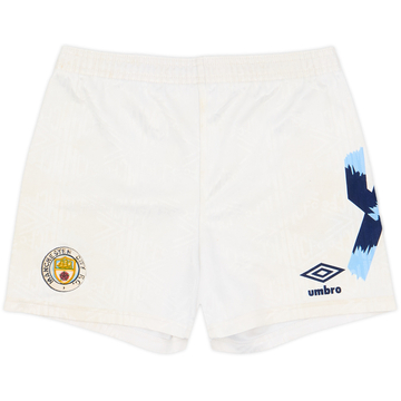 1991-93 Manchester City Home Shorts - 4/10 - (M.Boys)