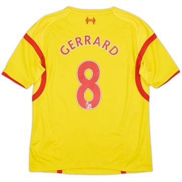 2014-15 Liverpool Away Shirt Gerrard #8 - 6/10 - (S.Boys)