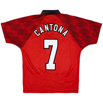 1996-98 Manchester United Home Shirt Cantona #7 - 7/10 - (Y)