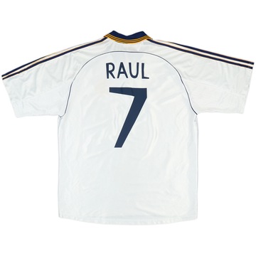 1998-00 Real Madrid Home Shirt Raul #7 - 7/10 - (XL)